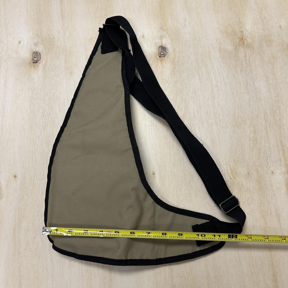Sport Crossbody Bag Mens Medium Beige Canvas Sling Chest Pack Outdoor Travel - Picture 5 of 6